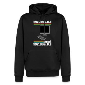 192.168.01 sweet 192.168.0.1 - Men’s Premium Organic Hoodie - black - Front - Nico (187cm)