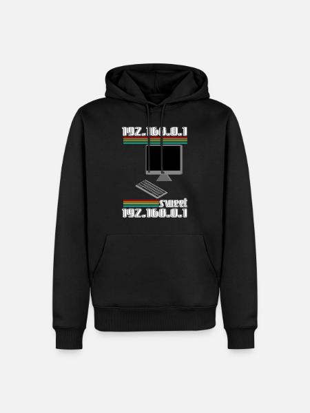 192.168.01 sweet 192.168.0.1 - Men’s Premium Organic Hoodie - black