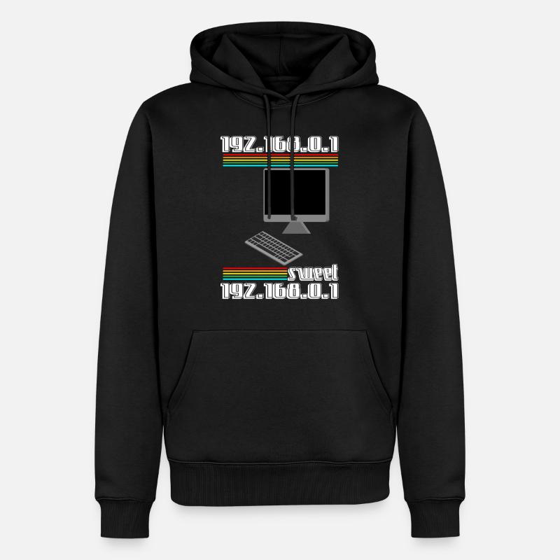 192.168.01 sweet 192.168.0.1 - Sweat à capuche Premium bio Homme - noir