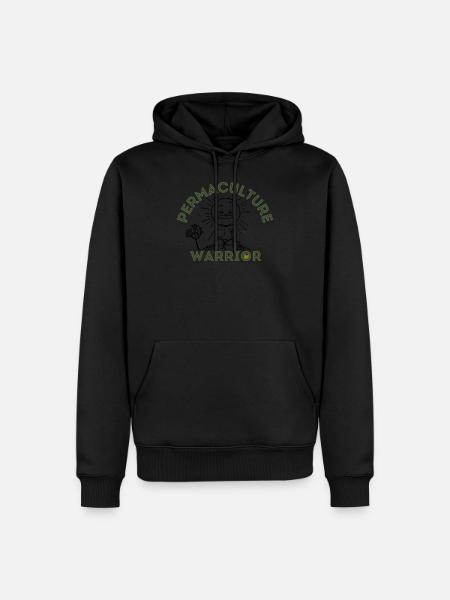 Permaculture Warrior - Männer Premium Bio Hoodie - Schwarz