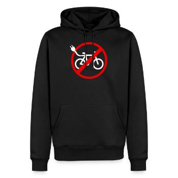 Pas de vélo E Bike - Sweat à capuche Premium bio Homme - noir - Devant - Nico (187cm)