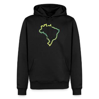 Brasil Map 3 - Männer Premium Bio Hoodie - Schwarz - Vorne - Nico (187cm)