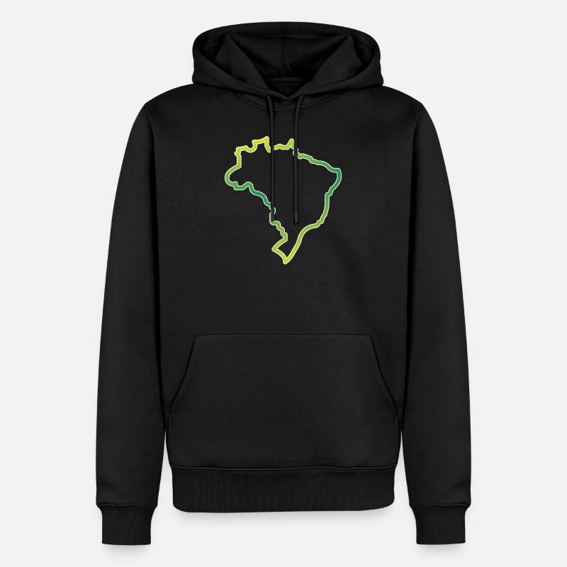 Brasil Map 3 - Men’s Premium Organic Hoodie - black