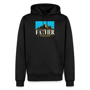 It's Not A Dad Bod It's A Father Figure Funny Mountain - Men’s Premium Organic Hoodie - black - Front - Nico (187cm)