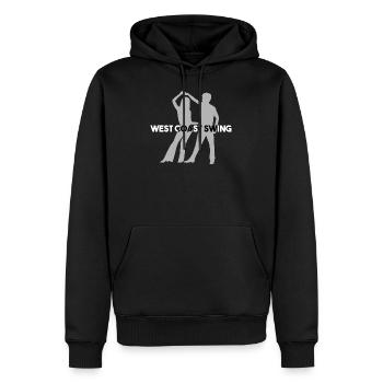 West Coast Swing Paartanz Design - Männer Premium Bio Hoodie - Schwarz - Vorne - Nico (187cm)