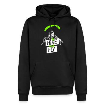 Hike and Fly Parapente - Sweat à capuche Premium bio Homme - noir - Devant - Nico (187cm)