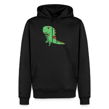 Zombie Dinosaurier Halloween - Männer Premium Bio Hoodie - Schwarz - Vorne - Nico (187cm)