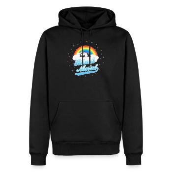 Black Metal Panda - Sweat à capuche Premium bio Homme - noir - Devant - Nico (187cm)