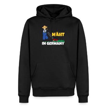 Mäht in germany gärtner - Männer Premium Bio Hoodie - Schwarz - Vorne - Nico (187cm)
