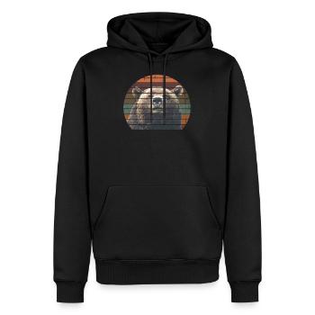 Grizzly Ours Portrait Ours brun Grizzly Canada - Sweat à capuche Premium bio Homme - noir - Devant - Nico (187cm)