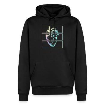 Coeur Anatomie Humaine Emo Pastel Goth - Sweat à capuche Premium bio Homme - noir - Devant - Nico (187cm)