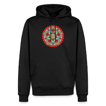 Mandala - Männer Premium Bio Hoodie - Schwarz - Vorne - Nico (187cm)