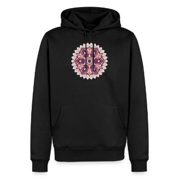 Mandala - Männer Premium Bio Hoodie - Schwarz - Vorne - Nico (187cm)
