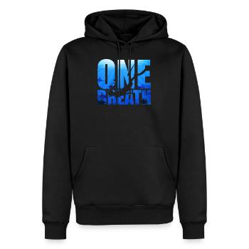 Apnée Plongée Apnée Plongeur Plongeur Cadeau - Sweat à capuche Premium bio Homme - noir - Devant - Nico (187cm)