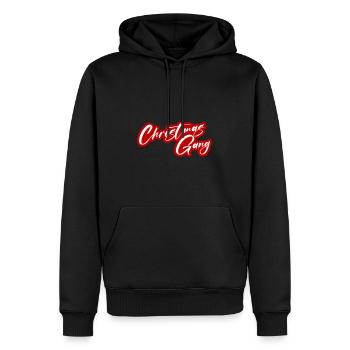 Gang de Noël de Weihnachten - Sweat à capuche Premium bio Homme - noir - Devant - Nico (187cm)