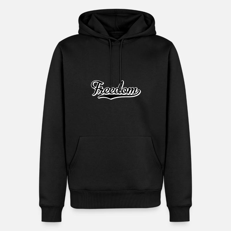 Liberté - Sweat à capuche Premium bio Homme - noir