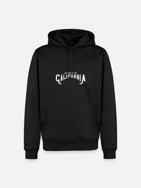 Golden State California - Men’s Premium Organic Hoodie - black