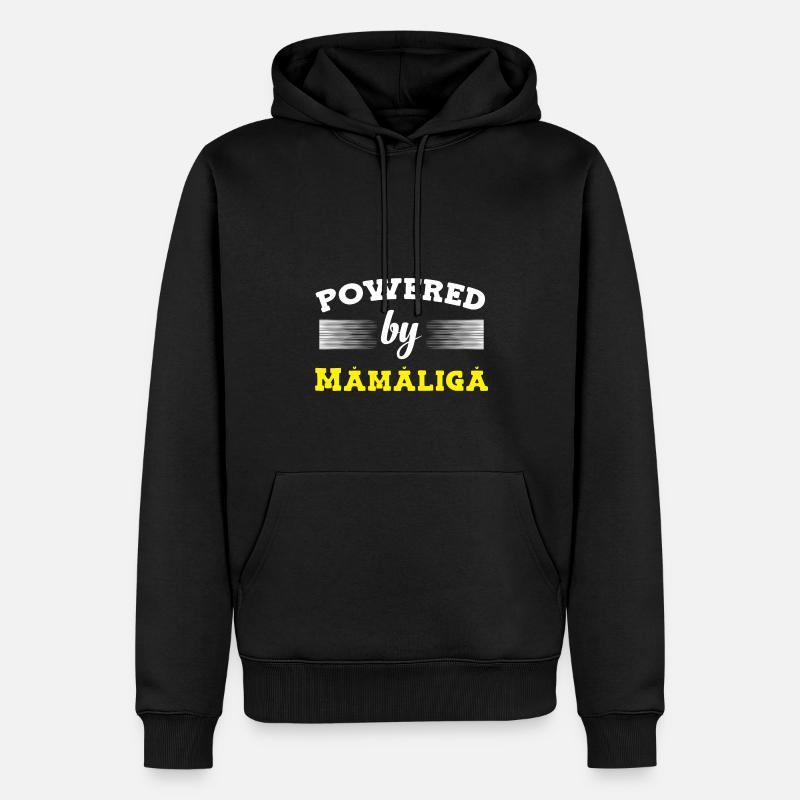 Propulsé par Mamaliga - Sweat à capuche Premium bio Homme - noir