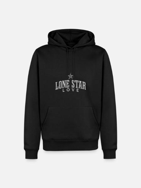 Lone Star Love - Men’s Premium Organic Hoodie - black