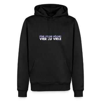 Fünf-Sterne-Köche? Vier Zu Viele - Männer Premium Bio Hoodie - Schwarz - Vorne - Nico (187cm)