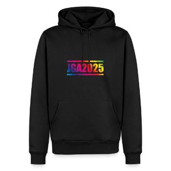 Jga 2025 Enterrement de vie de garçon - Sweat à capuche Premium bio Homme - noir - Devant - Nico (187cm)