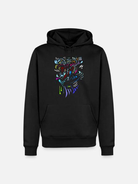 TRIBALE 30 05 - Sweat à capuche Premium bio Homme - noir