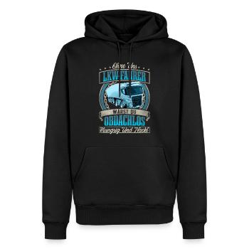 LKW Fahrer - Männer Premium Bio Hoodie - Schwarz - Vorne - Nico (187cm)