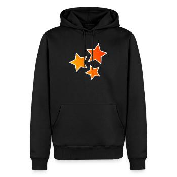 STERN. STERNE. STERN. FEST. JAHRESTAG. WEIHNACHTEN - Männer Premium Bio Hoodie - Schwarz - Vorne - Nico (187cm)