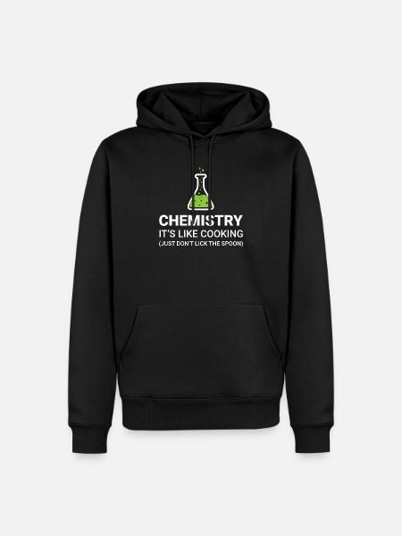 Chemistry, it's like cooking - Men’s Premium Organic Hoodie - black