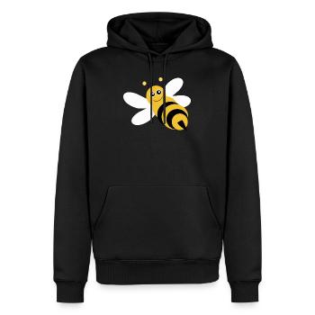 Niedliches Bienen T-Shirt  lustiges Design Imker - Männer Premium Bio Hoodie - Schwarz - Vorne - Nico (187cm)