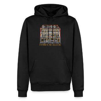 Füssen im Allgäu,Altstadt, Bayern, Deutschland - Männer Premium Bio Hoodie - Schwarz - Vorne - Nico (187cm)