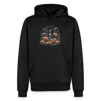 Squelette Hallooween - Sweat à capuche Premium bio Homme - noir - Devant - Nico (187cm)