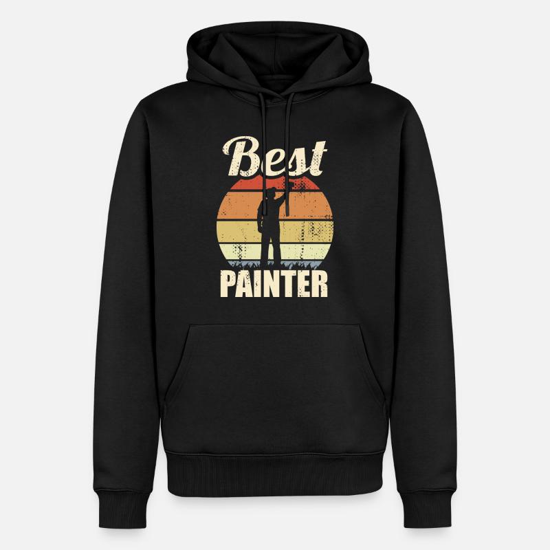 Bester Maler - Männer Premium Bio Hoodie - Schwarz