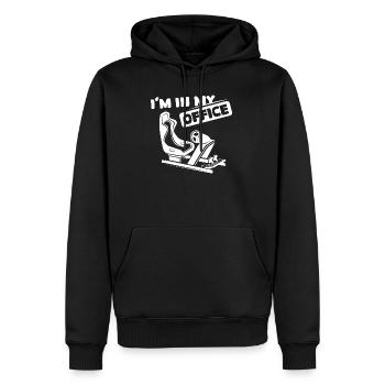 sim racing Sprüche SImulator gaming racer lustig - Männer Premium Bio Hoodie - Schwarz - Vorne - Nico (187cm)