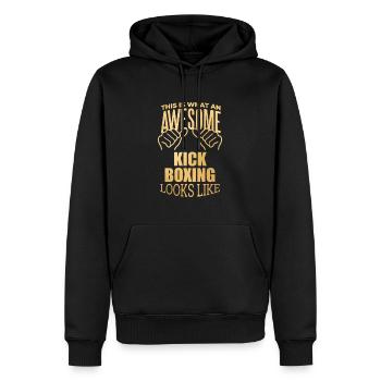 Kickboxer - Männer Premium Bio Hoodie - Schwarz - Vorne - Nico (187cm)