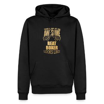 Beatboxer Beatboxer Beatboxer - Men’s Premium Organic Hoodie - black - Front - Nico (187cm)