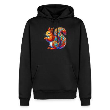 Squirrel - Men’s Premium Organic Hoodie - black - Front - Nico (187cm)