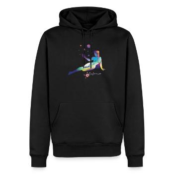 Cosmic Dreams Silhouette - Men’s Premium Organic Hoodie - black - Front - Nico (187cm)