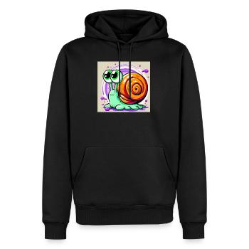 Snail - Men’s Premium Organic Hoodie - black - Front - Nico (187cm)