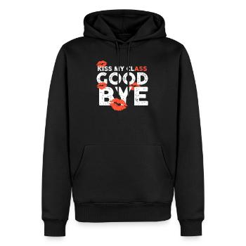Class Shirts Kiss my class goodbye lips - Men’s Premium Organic Hoodie - black - Front - Nico (187cm)