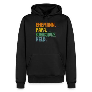 Bogenschießen Bogenschütze Geschenk - Männer Premium Bio Hoodie - Schwarz - Vorne - Nico (187cm)