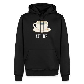 Lustige Kit-Tea Katze Lustige Britisch Kurzhaar Katze - Männer Premium Bio Hoodie - Schwarz - Vorne - Nico (187cm)