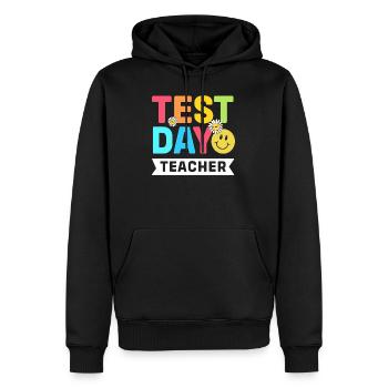 Prüfung Lehrer Abi Abitur - Männer Premium Bio Hoodie - Schwarz - Vorne - Nico (187cm)