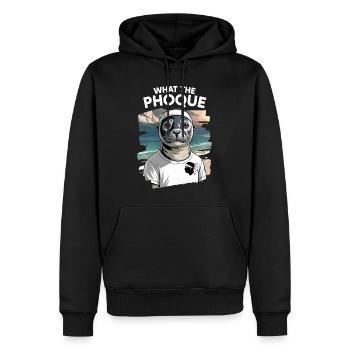 Was das korsische Siegel Maurenkopf Ajaccio - Männer Premium Bio Hoodie - Schwarz - Vorne - Nico (187cm)