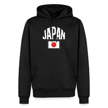 Japan - Männer Premium Bio Hoodie - Schwarz - Vorne - Nico (187cm)