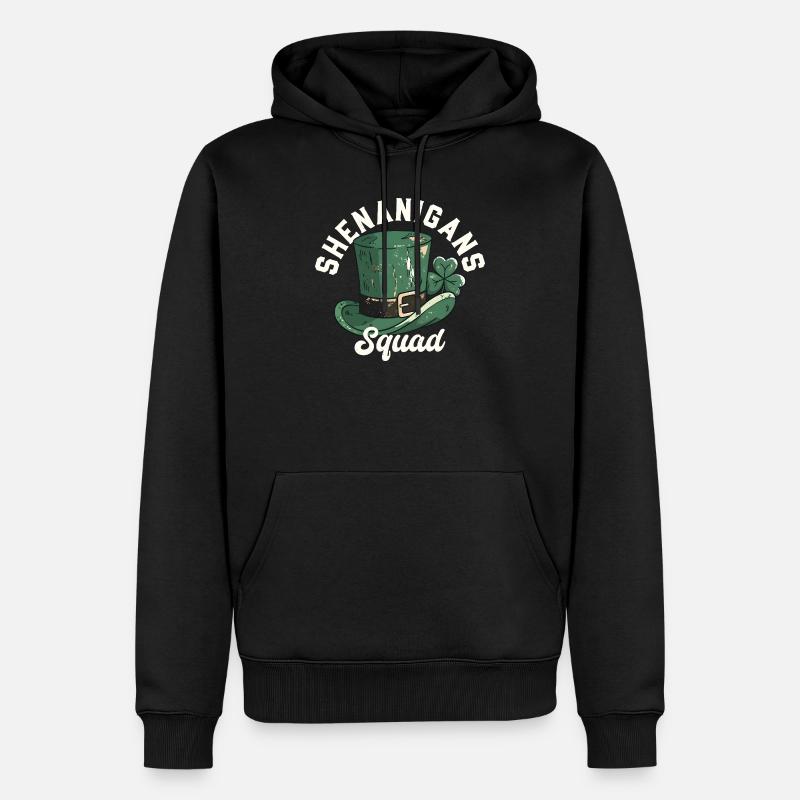 Shenanigans Squad Leprechaun Hat - Men’s Premium Organic Hoodie - black