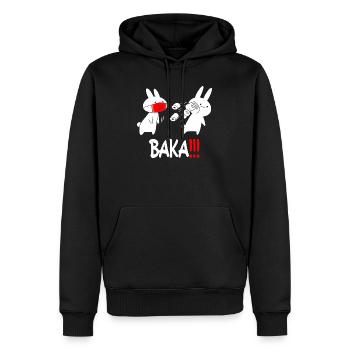 Baka Rabbit Slap Anime Lustiges Japanisches Otaku - Männer Premium Bio Hoodie - Schwarz - Vorne - Nico (187cm)