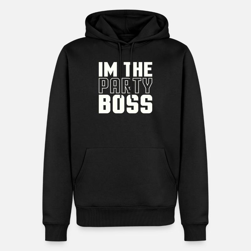 Ich bin der Party Chef - Männer Premium Bio Hoodie - Schwarz
