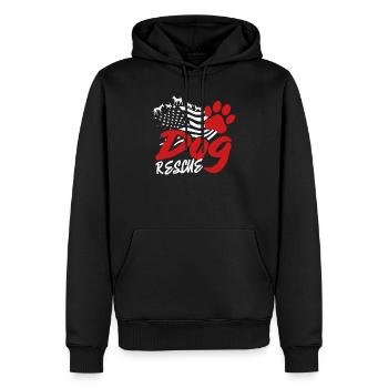Adoptez le drapeau américain Sauvetage des États-Unis et - Sweat à capuche Premium bio Homme - noir - Devant - Nico (187cm)