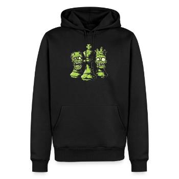 Schach Zombie Figuren Design für Männer Geschenk - Männer Premium Bio Hoodie - Schwarz - Vorne - Nico (187cm)